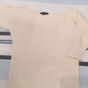 WHBM Shimmer Cream Sweater